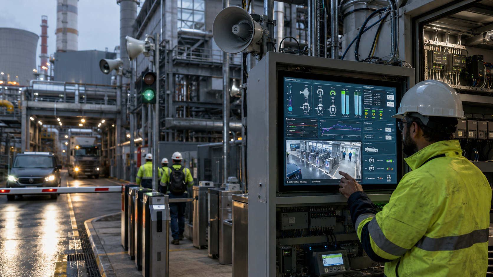 Sistema de megafonía industrial en central eléctrica
