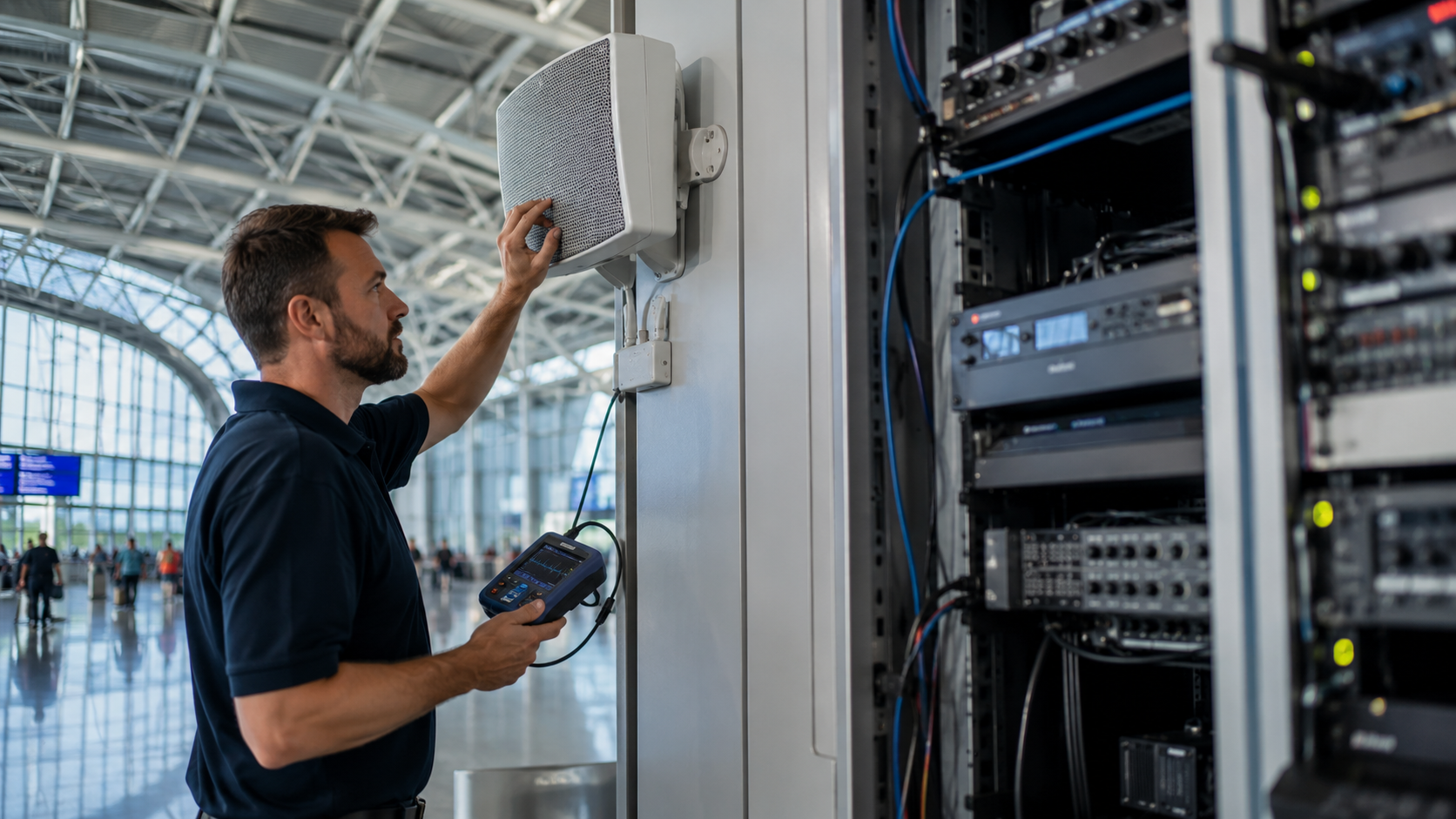 Planta industrial automatizada con sistemas de control